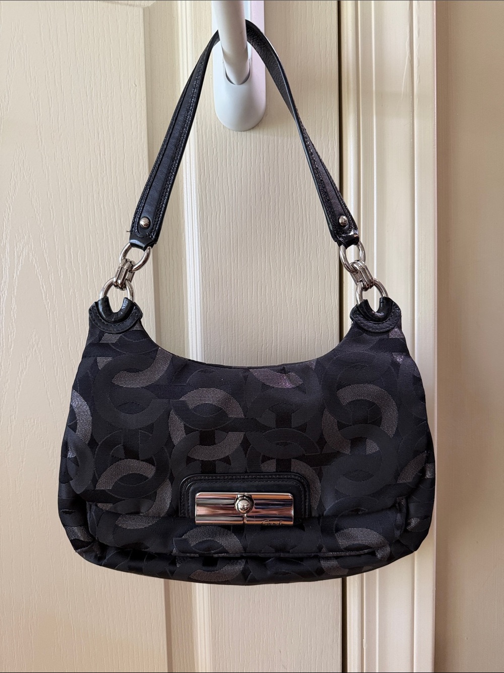Coach Kristin Op Art Signature Hobo